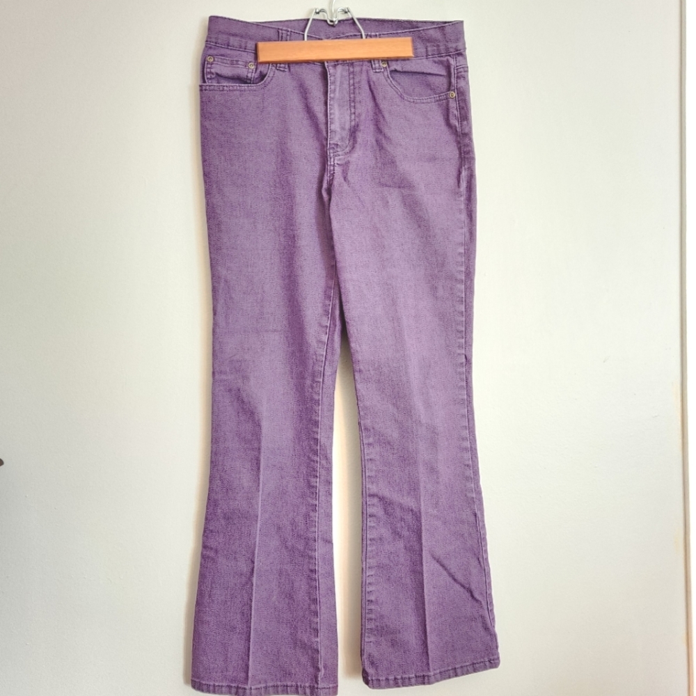 Vintage Purple Flare Pants Size 29 Boot cut Diane Gilman
